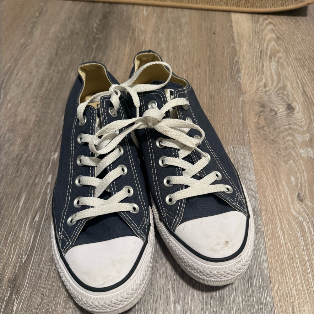 Converse Navy Canvas Sneakers with White Details